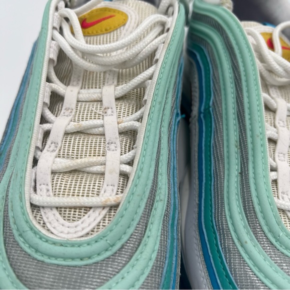 Air Max 97 Teal & Blue ‘Spring Floral' Mens Size 11 DQ7644-100 - Picture 4 of 10